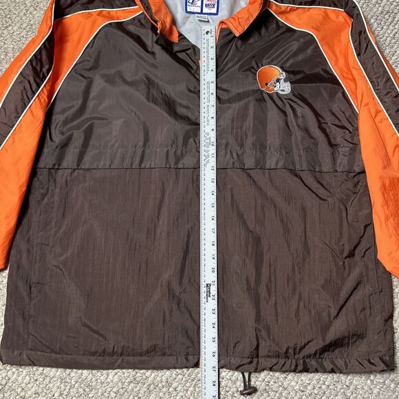 Vintage 90s Logo Athletic Game Day Jacket Windbreaker Cleveland Browns Men’s XL - Picture 5 of 8